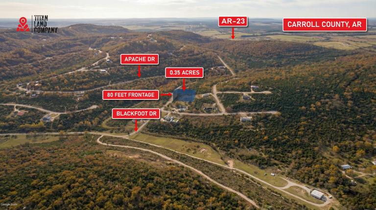 0.35 Acre • Utilities Ready + Paved Road • Land for Sale in Carroll County, Arkansas • AR0005