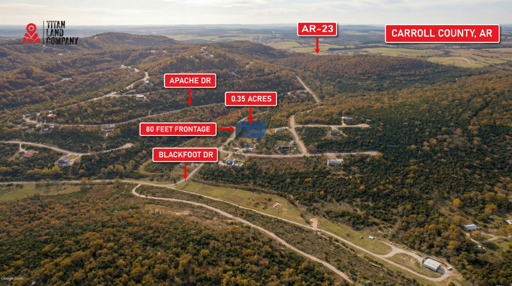 0.35 Acre • Utilities Ready + Paved Road • Land for Sale in Carroll County, Arkansas • AR0005