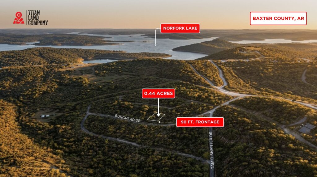 0.44 Acre • Quiet Wooded Ozark Lot Near Norfork Lake • Land for Sale in Baxter County, Arkansas • AR0011