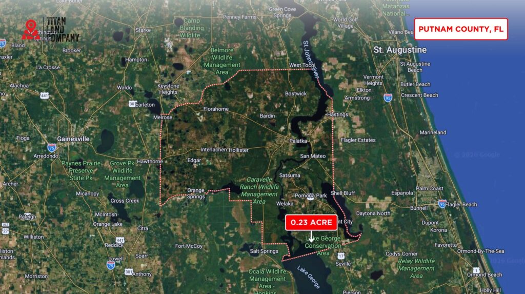 0.23 Acre •  Fishing & Boating Access Nearby! • Land for Sale in Putnam County, Florida • FL0001