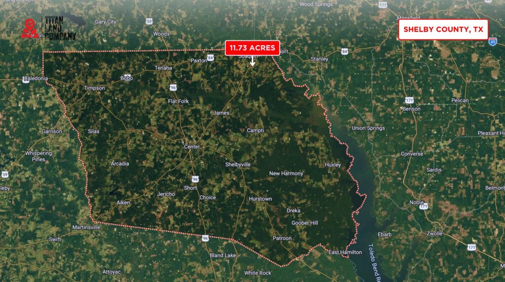 11.73 Acres • Wooded East Texas Retreat • Land for Sale in Shelby County, Texas • TX0001