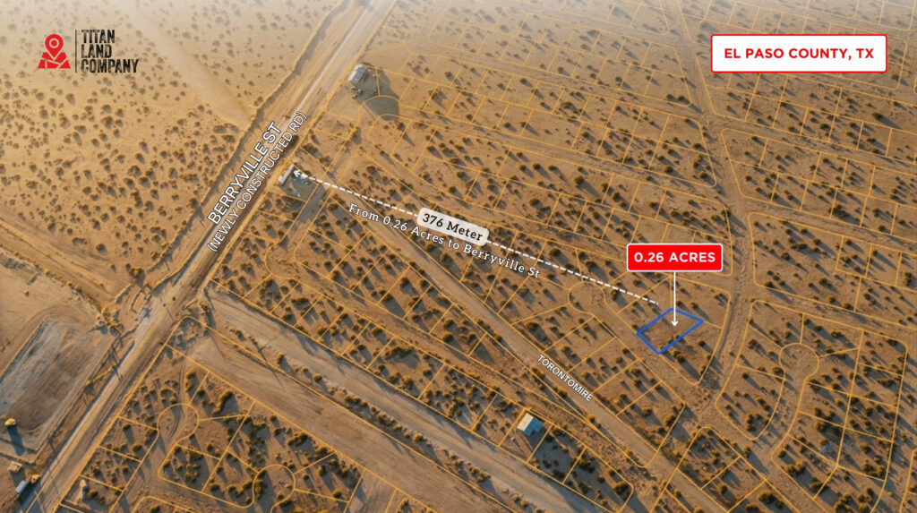 Power Nearby • Near John Hayes/Darrington Expansion • Land for Sale in El Paso County, Texas • TX0010