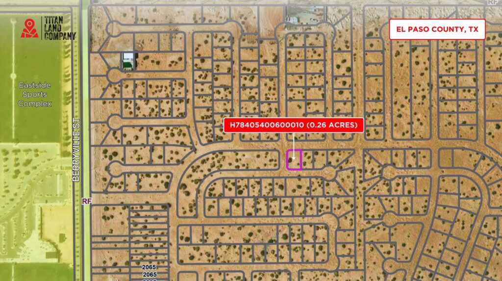 No HOA • Near John Hayes St. & Montwood Dr. Expansion Area • Land for Sale in El Paso County, Texas • TX0011