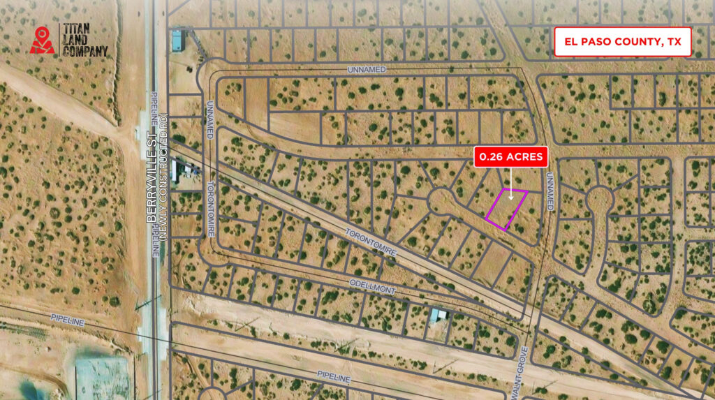 Power Nearby • Near John Hayes/Darrington Expansion • Land for Sale in El Paso County, Texas • TX0010