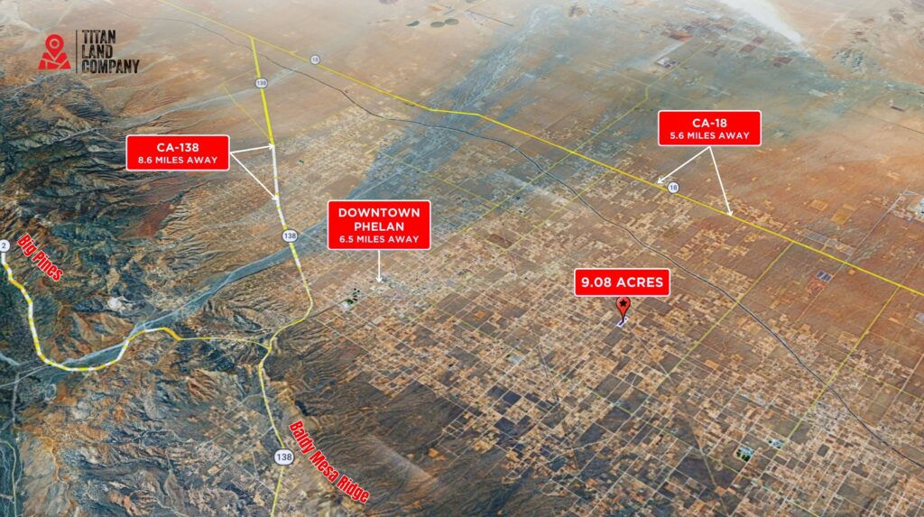 9.08 Acres • Established Phelan Area + Investment Potential • Land for Sale in San Bernardino County, CA • CA0001