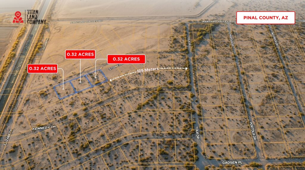 0.96 Acres • Package of Three Adjacent Residential Lots • Land for Sale in Pinal County, Arizona • AZ0012
