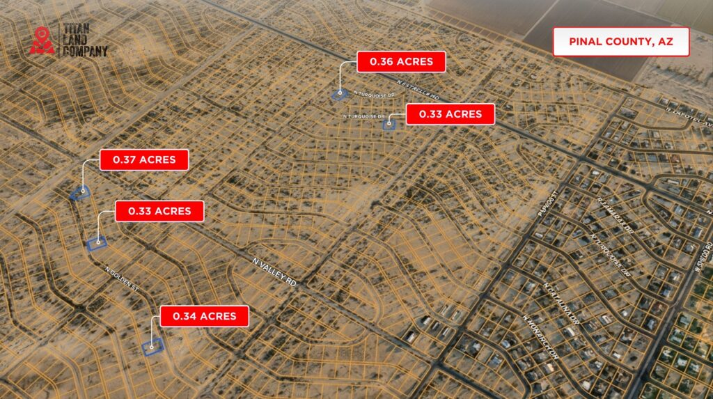 1.73 Acres • Package of Five Residential Lots • Land for Sale in Pinal County, Arizona • AZ0020