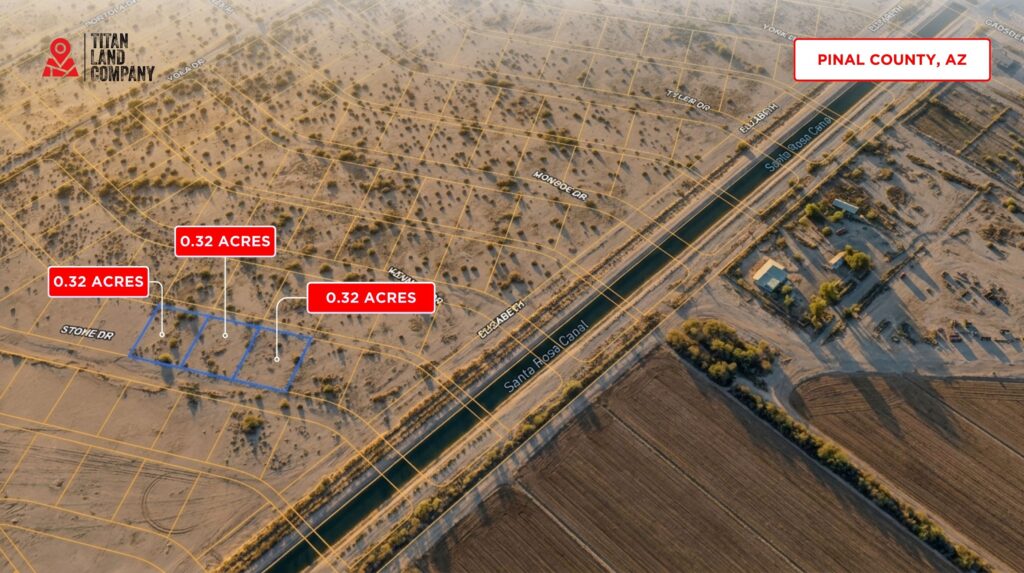 0.96 Acres • Package of Three Adjacent Residential Lots • Land for Sale in Pinal County, Arizona • AZ0012