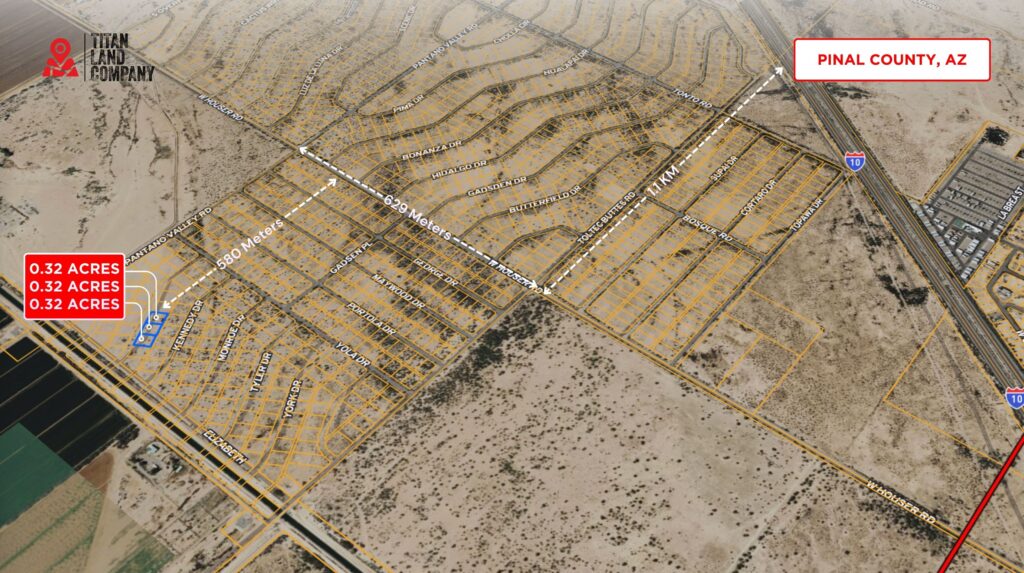 0.96 Acres • Package of Three Adjacent Residential Lots • Land for Sale in Pinal County, Arizona • AZ0012