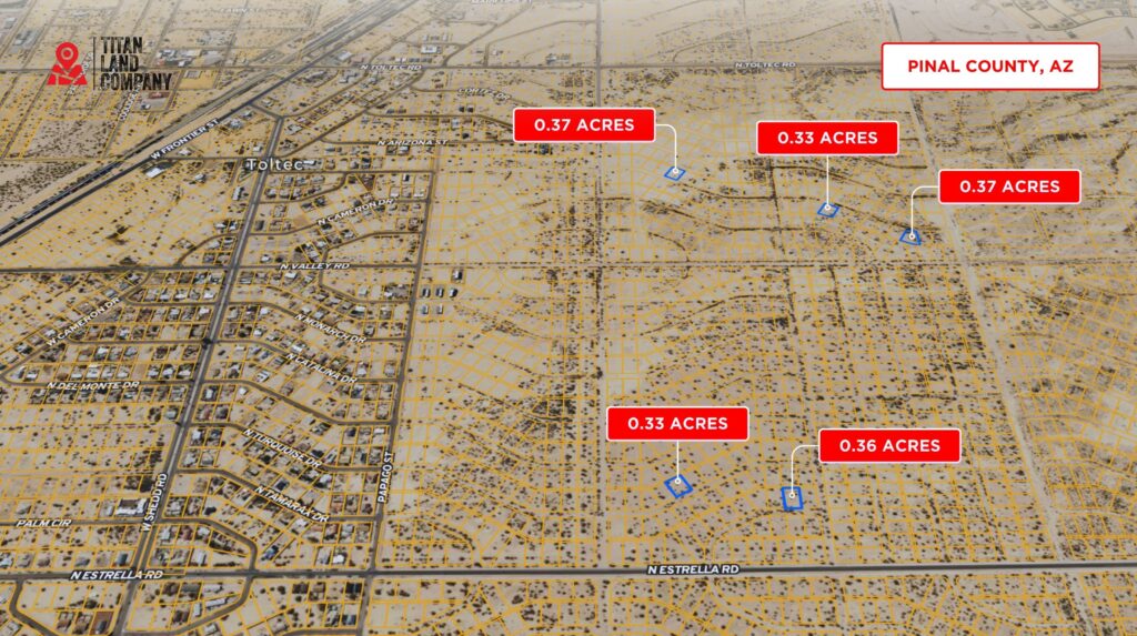 1.73 Acres • Package of Five Residential Lots • Land for Sale in Pinal County, Arizona • AZ0020