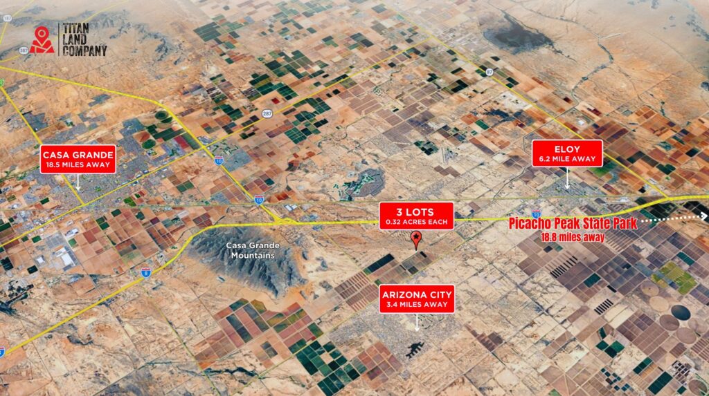 0.96 Acres • Package of Three Adjacent Residential Lots • Land for Sale in Pinal County, Arizona • AZ0012