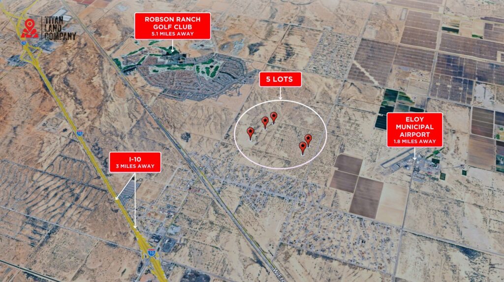 1.73 Acres • Package of Five Residential Lots • Land for Sale in Pinal County, Arizona • AZ0020