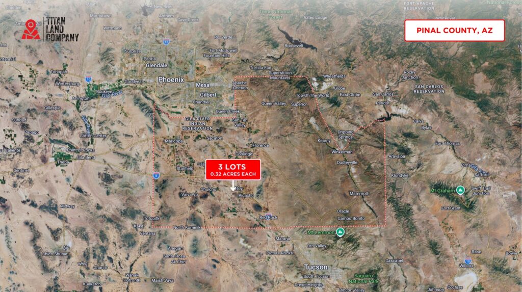 0.96 Acres • Package of Three Adjacent Residential Lots • Land for Sale in Pinal County, Arizona • AZ0012