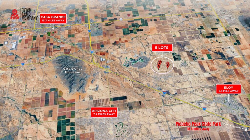 1.73 Acres • Package of Five Residential Lots • Land for Sale in Pinal County, Arizona • AZ0020