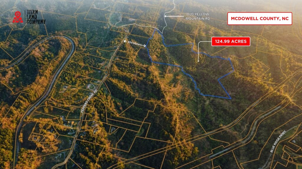 124.99 Acres • Rare Large-Acreage Secluded Mountain Land with Creek • Land for Sale in McDowell County, North Carolina • NC0002