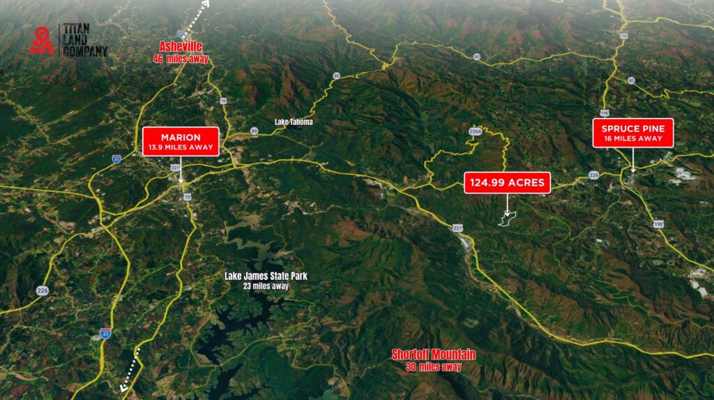 124.99 Acres • Rare Large-Acreage Secluded Mountain Land with Creek • Land for Sale in McDowell County, North Carolina • NC0002