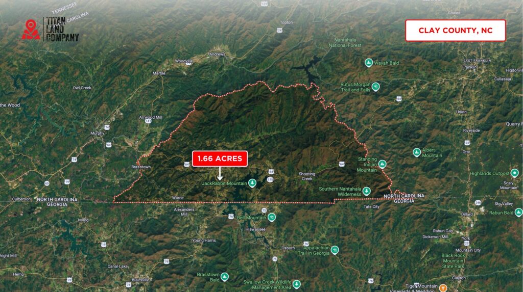 1.66 Acres • Wooded Mountain Homesite • Land for Sale in Clay County, North Carolina • NC0001
