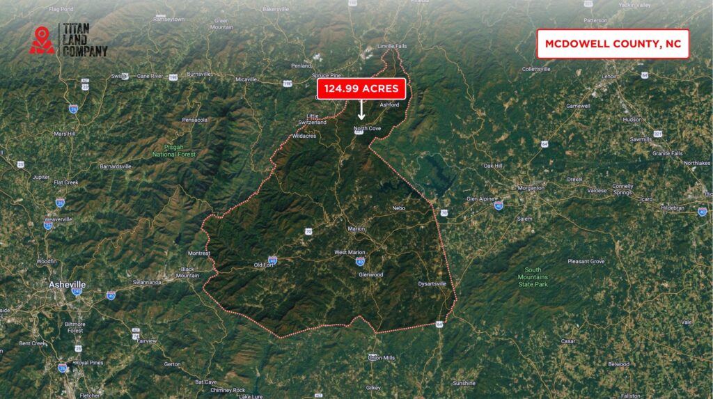 124.99 Acres • Rare Large-Acreage Secluded Mountain Land with Creek • Land for Sale in McDowell County, North Carolina • NC0002